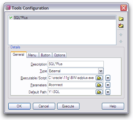 2: Enter the path to the executable, the connect string and the Start In folder