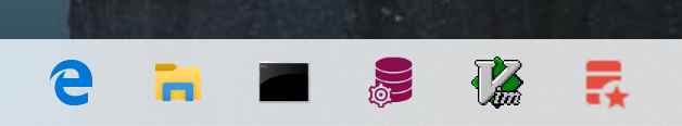 [SQL*Plus desktop shortcut taskbar]